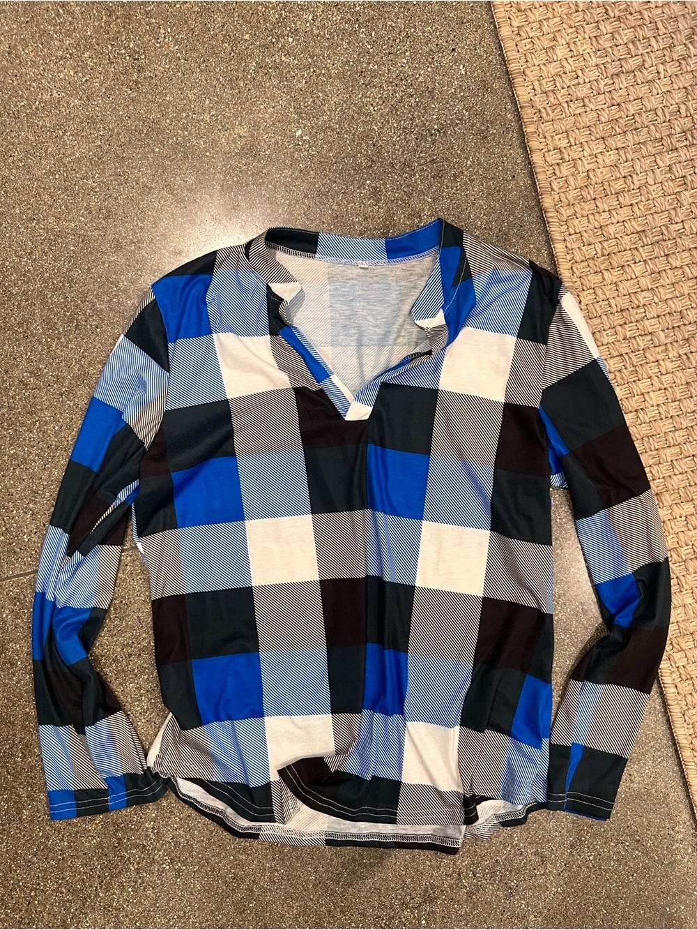 Blue Plaid Long-Sleeve Shirt